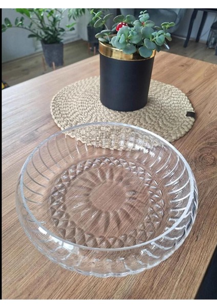 24 cm Şeffaf Cam Salata Sunum Kabı, Şık ve Kullanışlı Ev ve Restoran Için Ideal