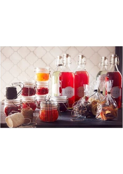 0,5l Cam Kavanoz, Çap 11 Cm, Yükseklik 10,5 Cm, Kilitli ve Contalı, Beyaz indirimleri