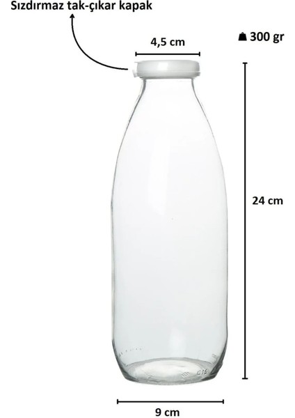 4 Adet 1 Litre Şeffaf Plastik Sürahi, Süt, Ayran, Su ve Meyve Suyu Şişesi fırsatları