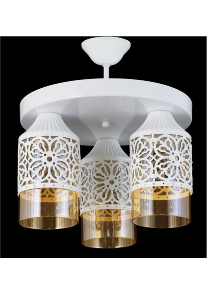 Şık Üçlü Spor Modern Retro Rustik Avize Beyaz Işıklandırma fiyatları