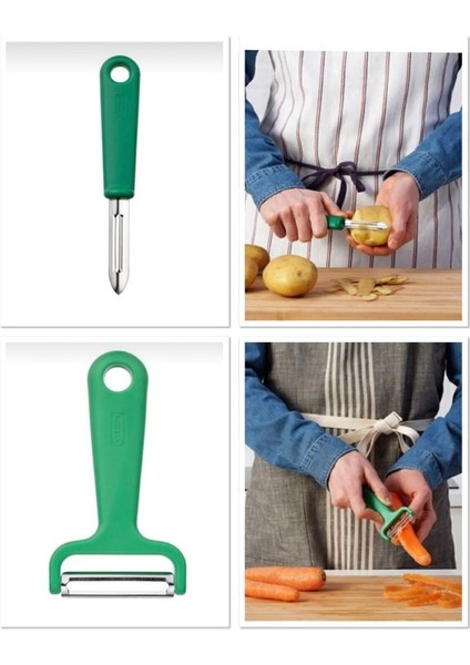 Düz ve Yan Patates Soyacak, Küçük Boy, Pratik Kullanım, Kolay Temizlik