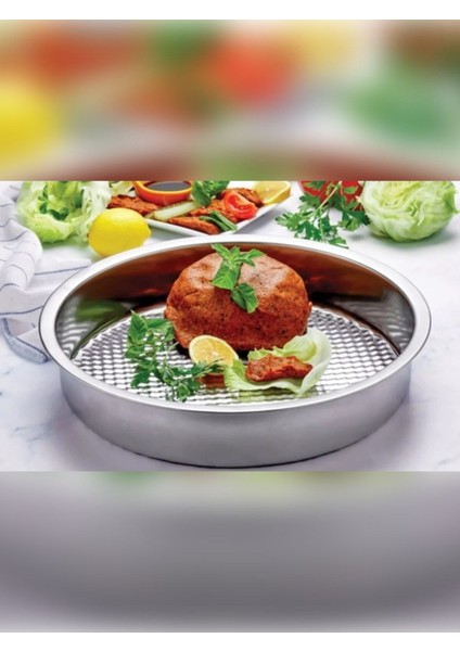 48 cm Metalik Çiğ Köfte Leğeni ve Tepsisi, Yoğurma Için Ideal modelleri