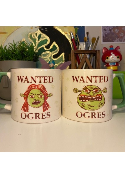 Yeşil 2'li Çift Kupa Bardak Çay Kahve Fincanı Seti