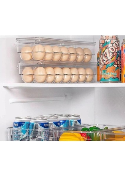 Renkli Kapaklı Buz Dolabı Yumurtalık Organizer, 15'li, Düzenli Saklama Çözümleri indirimleri