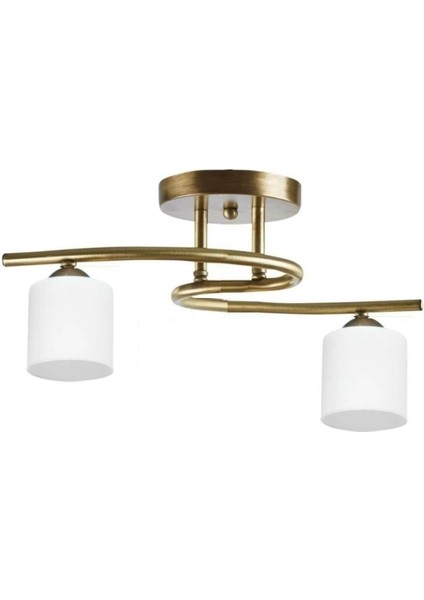 Modern Beyaz Boru Camlı Plafonyer Avize, Şık ve Zarif Tasarım ile Evinize Şıklık Katıyor