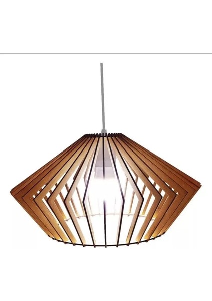 Kahverengi Ahşap Rustik Avize, Banyo, Mutfak, Salon Için Şık ve Doğal Aydınlatma