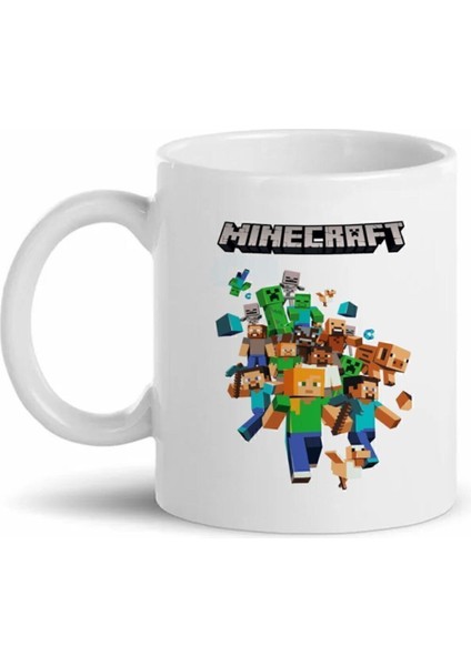 Minecraft Temalı Beyaz Kupa Bardak D02, Şık ve Kullanışlı Içecek Kabı fiyatları