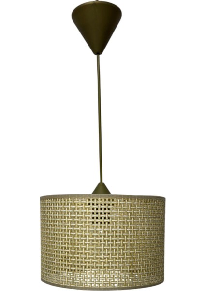 Kahverengi Rattan Tekli Sarkıt Avize, Mutfak, Banyo, Antre ve Oturma Alanları Için Şık Aydınlatma