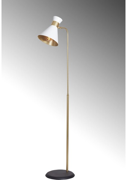 Şık Sarı-Beyaz Metal Gövdeli Yerden Aydınlatmalı Lamba modelleri