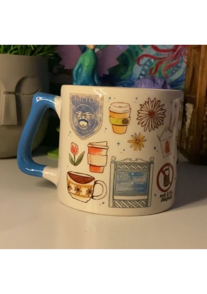 Mavi Renkli Sevimli Kupa Fincan Bardak, Sıcak Içerikler Için Mükemmel Seçim fırsatları