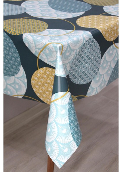 Lacivert Astarlı Dayanıklı Silinebilir Muşamba Masa Örtüsü 8268-1 modelleri