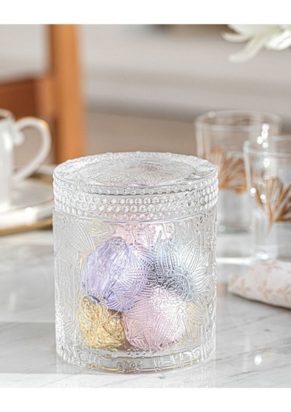 Turuncu Cam Şekerlik 9X10 Cm, Zarif ve Şık Ev Dekorasyonu Parçası