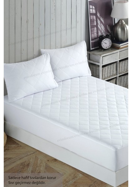 Turkuaz Kapitone Yatak Koruyucu, Fitted Alez, 10 Farklı Ebat Seçeneği