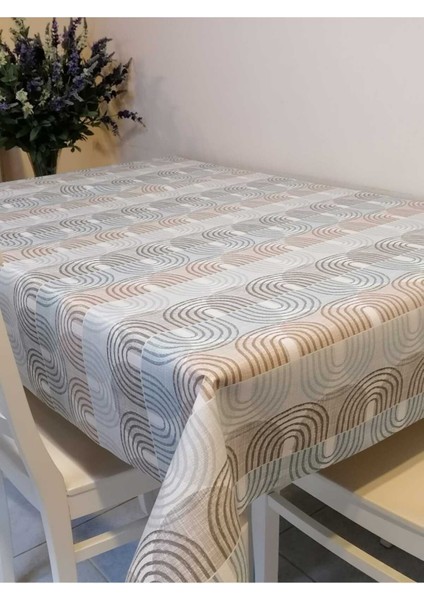 Kahverengi Desenli Silinebilir Pvc Masa Örtüsü, Şık ve Kolay Temizlenir. fiyatları