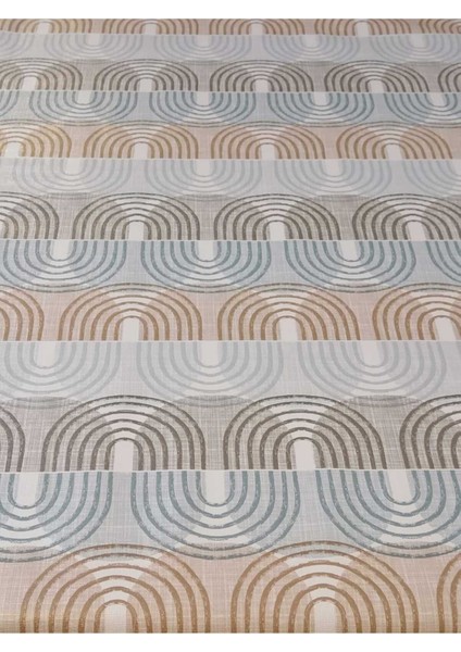 Kahverengi Desenli Silinebilir Pvc Masa Örtüsü, Şık ve Kolay Temizlenir.