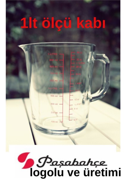 1000ML Cam Ölçü Kabı, Pratik ve Şık Mutfak Gereci, Dayanıklı ve Kullanışlı Tasarım