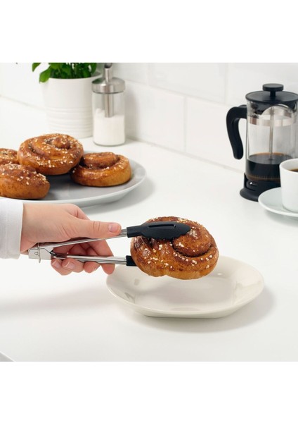 Paslanmaz Çelik Maşa Seti, 18 Cm, Siyah, Dayanıklı ve Pratik Kullanım fırsatları