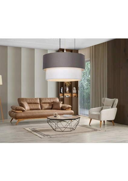 Modern Çift Katlı Antrasit Aydınlatma, Kolay Temizlenir, Şık ve Fonksiyonel Tasarım