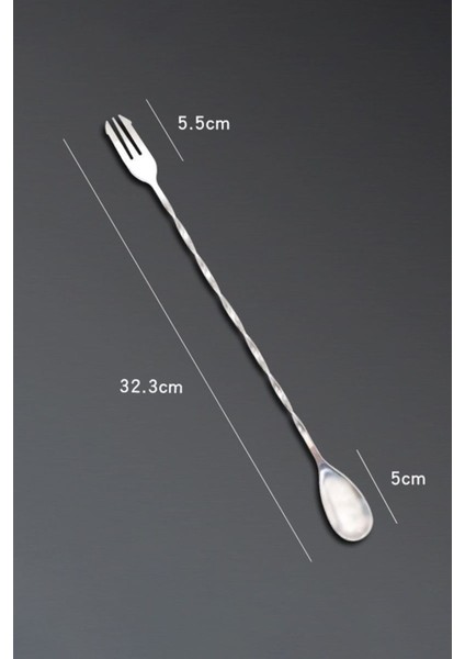 Çelik Kokteyl Seti, Kaşık ve Tokmak, Şık ve Dayanıklı Bar Takımı