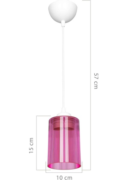 Pembe Optik Sarkıt, Çift Ampul Tasarımı, Modern ve Şık Aydınlatma Parçası fırsatları