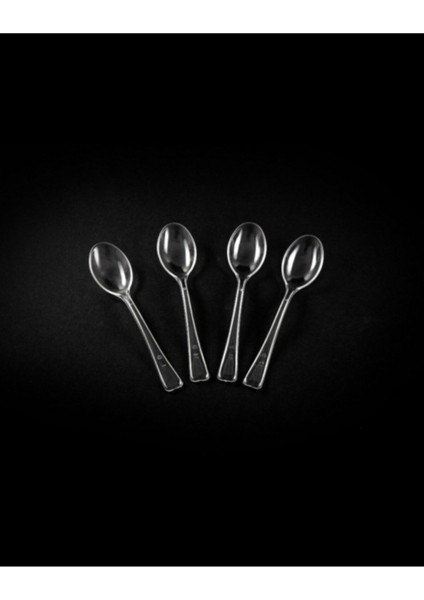 Turuncu Mini Plastik Kaşık 250 Adet, Pratik ve Kullanışlı Tek Paket