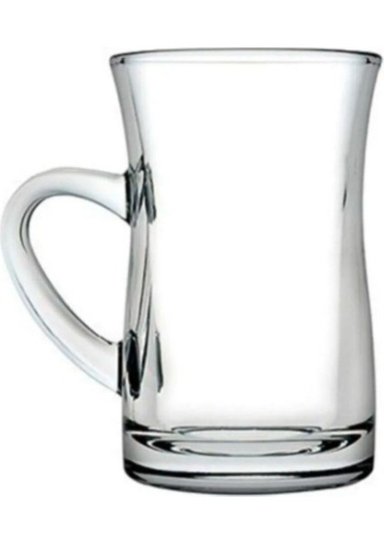 Turuncu Kulplu Büyük Çay Bardağı 145 cc 6'lı Set