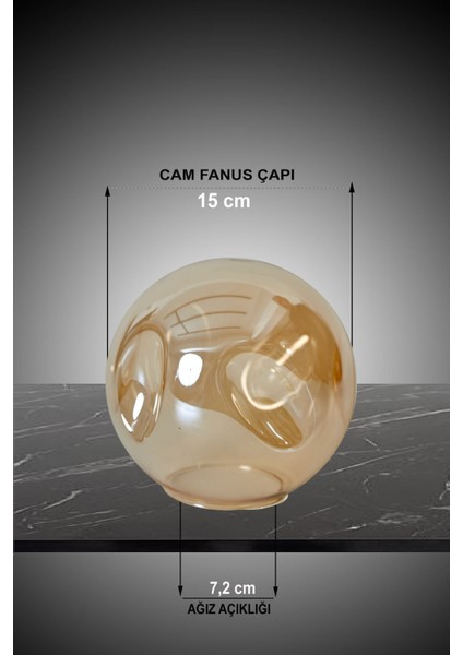 15CM Dalgalı Cam Fanus Sarı Avize, Sarkıt ve Lambader Şık Aydınlatma modelleri
