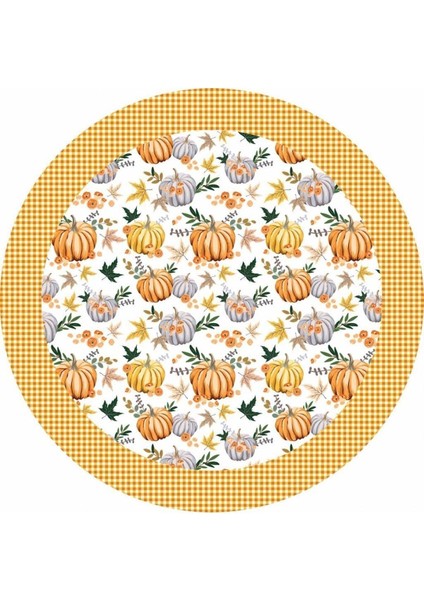 Turuncu Bal Kabaklı Baskılı Dertsiz Kumaş Masa Örtüsü, Şık ve Kullanışlı Seçenek fiyatları