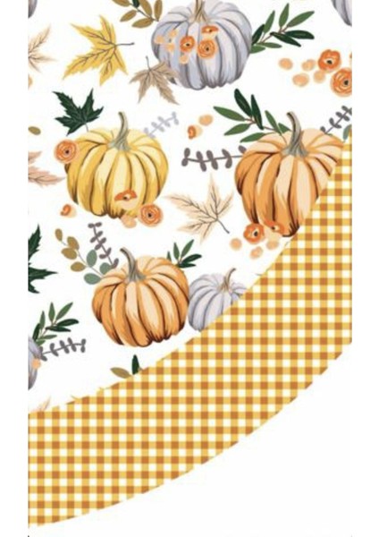 Turuncu Bal Kabaklı Baskılı Dertsiz Kumaş Masa Örtüsü, Şık ve Kullanışlı Seçenek modelleri