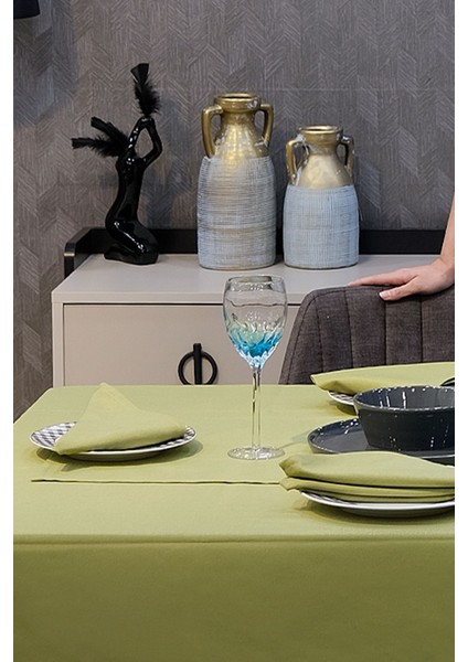 Yeşil Kumaş Peçete Çeyiz Seti 6'lı Leke Tutmaz Dikişli Özel Tasarım fiyatları