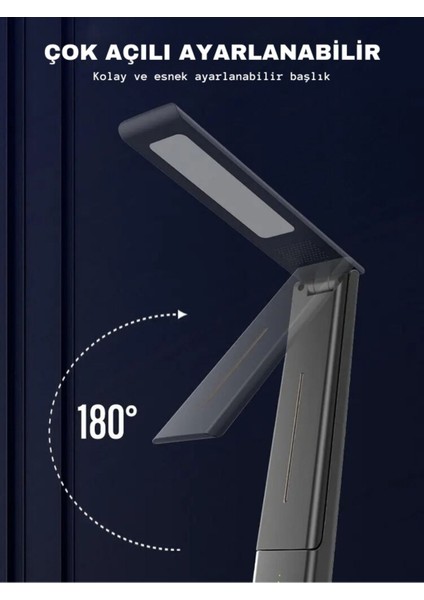 Şarjlı Dokunmatik LED Masa Lambası, 3 Renkli Kısılabilir ve Şık Dekoratif Tasarım fırsatları