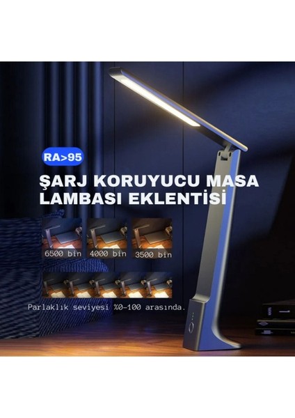 Şarjlı Dokunmatik LED Masa Lambası, 3 Renkli Kısılabilir ve Şık Dekoratif Tasarım