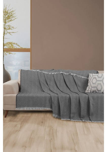 Saçaklı %100 Pamuk Koltuk Örtüsü 180X210 cm Siyah, Şık ve Rahat Kullanım Sağlar fiyatları