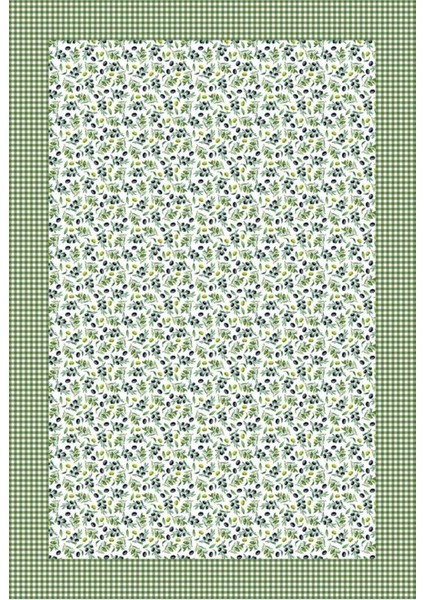 Yeşil Zeytin Baskılı Dertsiz Kumaş Masa Örtüsü 140×180 cm fiyatları