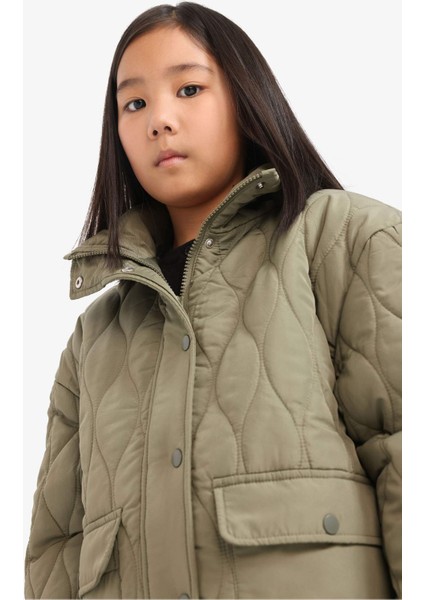 Kız Çocuk Su Geçirmez Kapitoneli Fermuarlı Çıtçıtlı Mont E7039A825AU fırsatları