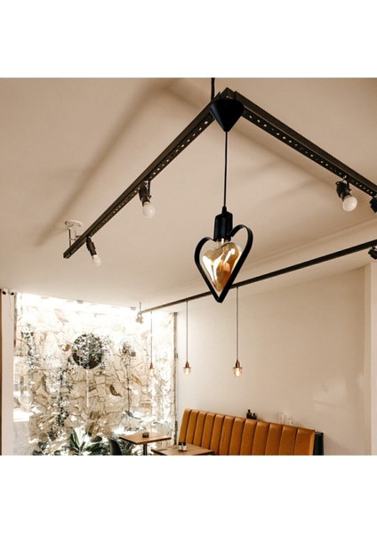 Şık Siyah Metal Sarkıt Avize, Rustik Ferforje Tavan Lambası fırsatları