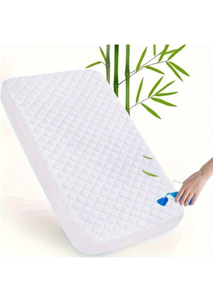 Full Kenarlı Sıvı Geçirmez Çift Kişilik Beyaz Yatak Koruyucu modelleri