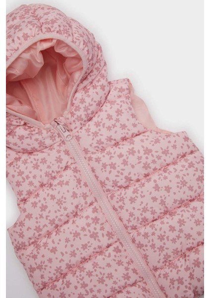 Kız Bebek Rüzgar Geçirmez Su Geçirmez Kapüşonlu Desenli Şişme Yelek E7355A525AU fiyatları
