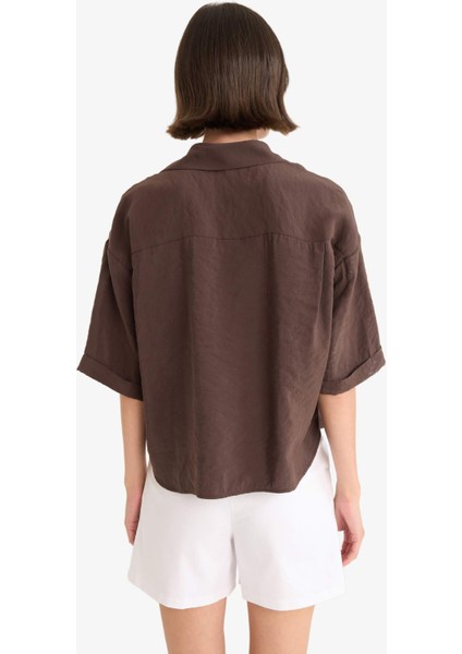 Loose Fit Modal Kısa Kollu Gömlek F9331AX25AU