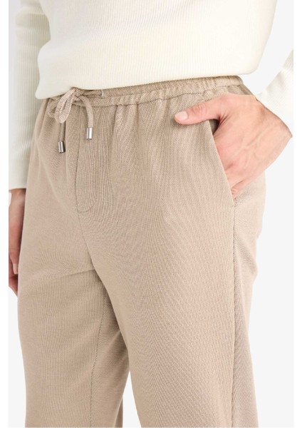 Jogger Fit Beli Bağcıklı Lastikli Esnek Kumaş Cepli Duble Paça Pantolon Y2651AZ25AU