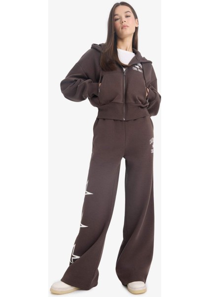 Coool Wide Leg Geniş Paça Baskılı Kalın Eşofman Altı E9584AX25WN modelleri