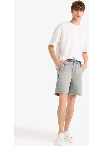 Relax Fit Jean Bermuda Şort F8936AX25SM