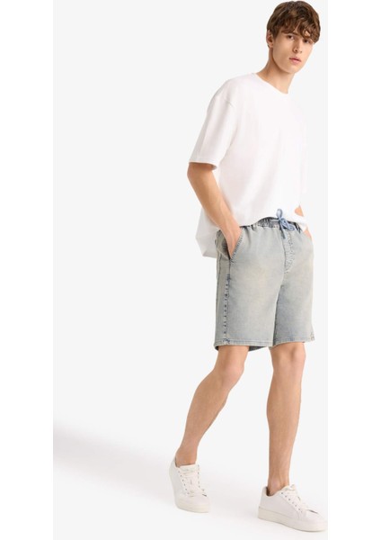 Relax Fit Jean Bermuda Şort F8936AX25SM fiyatları