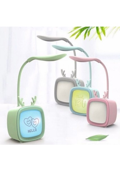 Şarjlı Kademeli LED Masa Lambası, Pembe, Akrobatik Tasarım