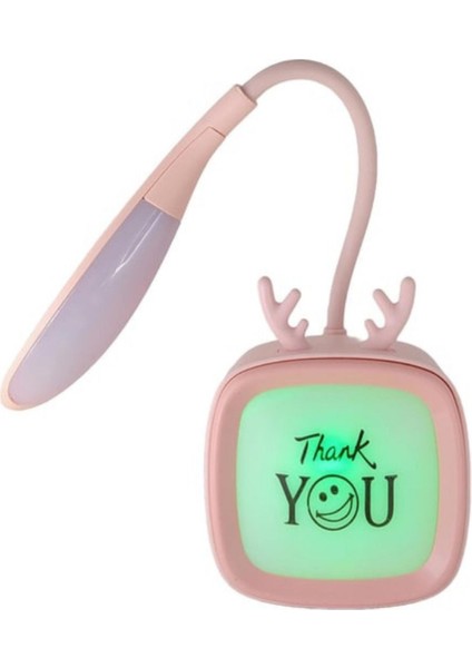 Şarjlı Kademeli LED Masa Lambası, Pembe, Akrobatik Tasarım