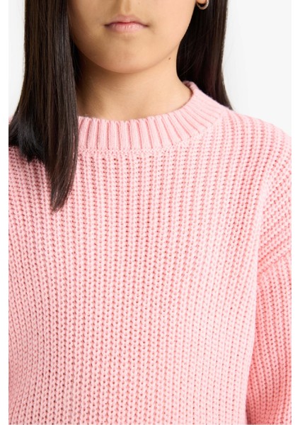 Kız Çocuk Standart Fit Bisiklet Yaka Triko Kazak C6909A825AU indirimleri