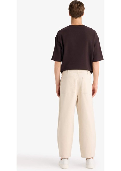 %100 Pamuk Tapered Wide Leg Fit Geniş Paça Jean Pantolon F8365AX25AU