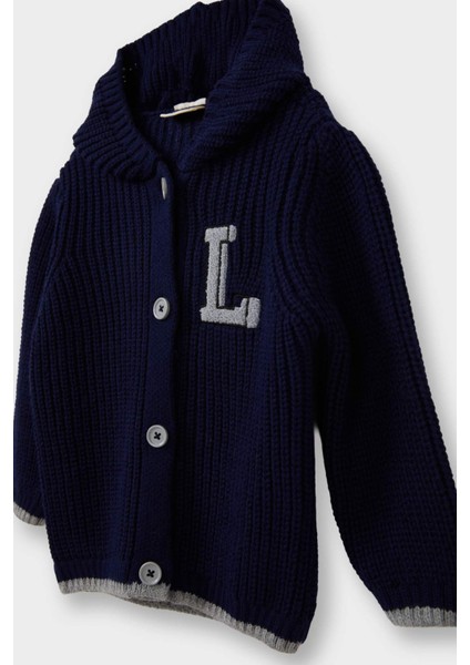 Erkek Bebek Düğmeli Kapüşonlu Triko Hırka C8863A525AU fiyatları