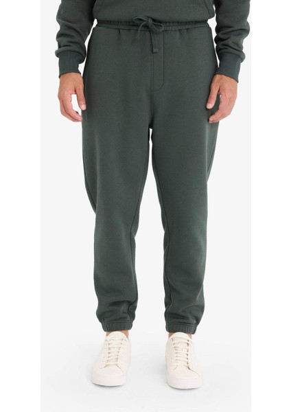 Regular Fit Beli Bağcıklı Cepli Paçası Lastikli Şardonlu Basic Düz Jogger Eşofman Altı E6326AX25AU fırsatları