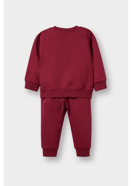 Erkek Bebek 2'li Takım Basic Düz Sweatshirt Eşofman Altı E8434A525WN fırsatları